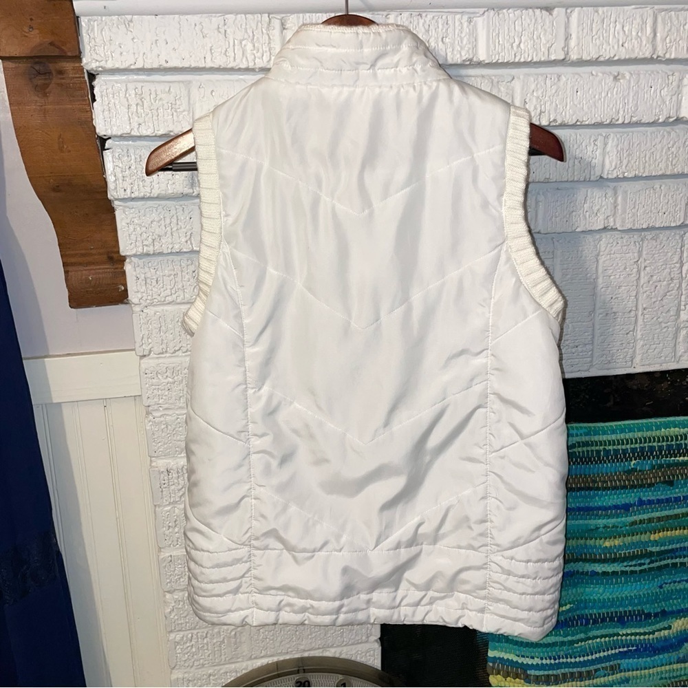 White Vest quilted knit vest Warm Winter - Picture 5 of 12